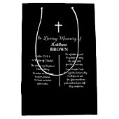 Celebration Of Life Bible Verse Funeral Medium Cadeauzakje (Voorkant)