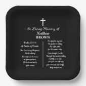 Celebration Of Life Bible Verse Funeral Papieren Bordje (Voorkant)