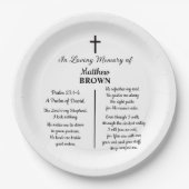 Celebration Of Life Bible Verse Funeral Papieren Bordje (Voorkant)