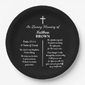 Celebration Of Life Bible Verse Funeral Papieren Bordje (Voorkant)