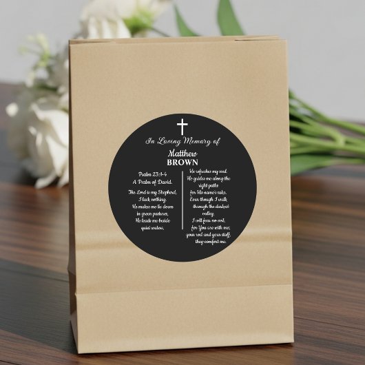 Celebration Of Life Bible Verse Funeral Ronde Sticker