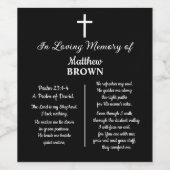 Celebration Of Life Bible Verse Funeral Wijn Etiket (Enkel label)