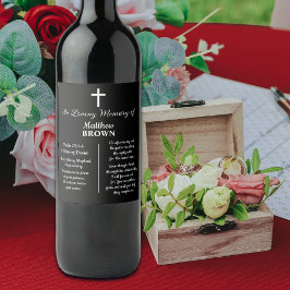 Celebration Of Life Bible Verse Funeral Wijn Etiket