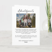 Celebration of Life Black White Memorial Funeral Programma (Achterkant)