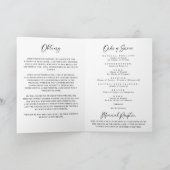 Celebration of Life Black White Memorial Funeral Programma (Binnen)