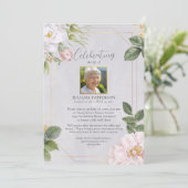 Celebration of Life  Bloemenbegrafenis foto's Kaart (Staand voorkant)