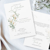 Celebration of Life Calla Lily Funeral Memorial Kaart