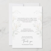 Celebration of Life Calla Lily Funeral Memorial Kaart (Achterkant)