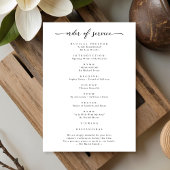 Celebration Of life Elegant Memorial Photo Funeral Programmakaart