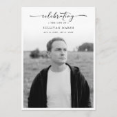 Celebration Of life Elegant Memorial Photo Funeral Programmakaart (Voorkant)