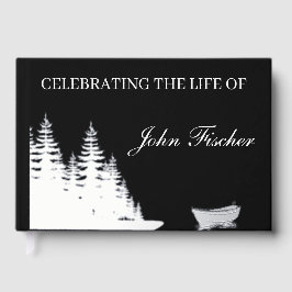 Celebration of Life Fishing Funeral Memorial White Gastenboek