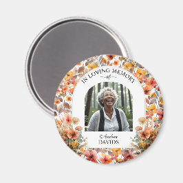 Celebration Of Life Floral Funeral Keepsake Magneet