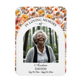 Celebration Of Life Floral Funeral Keepsake Magneet