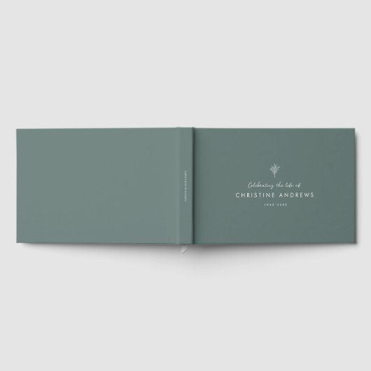 Celebration of Life Floral Memorial Green Gastenboek (Volledig)