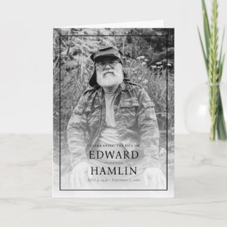 Celebration of Life Folded Service Memorial  Programma