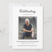 Celebration of Life Funeral Memorial Kaart (Voorkant)