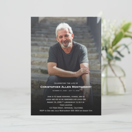 Celebration of Life Funeral Memorial Kaart (Staand voorkant)