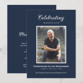 Celebration of Life Funeral Memorial Kaart (Voorkant / Achterkant)