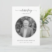 Celebration of Life Funeral Memorial Service Photo Programmakaart (Staand voorkant)