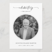 Celebration of Life Funeral Memorial Service Photo Programmakaart (Voorkant)