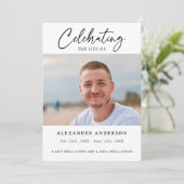 Celebration of Life Funeral Photo Memorial Programmakaart (Staand voorkant)