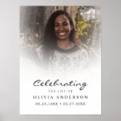 Celebration of Life Funeral Welcome Sign Poster (Voorkant)