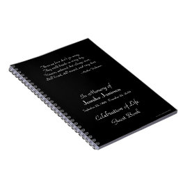 Celebration of Life Gastenboek Zwart-wit Notitieboek