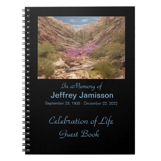 Celebration of Life Guest Book, Terrace Canyon Notitieboek (Voorkant)