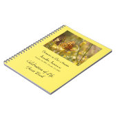 Celebration of Life Guest Book, Yellow Butterfly  Notitieboek (Linkerzijde)