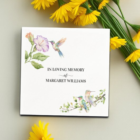 Celebration Of Life Hummingbirds Floral Servet