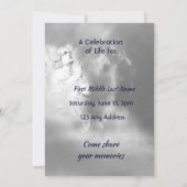 Celebration of Life Invite Angel Sky Clouds Kaart (Achterkant)
