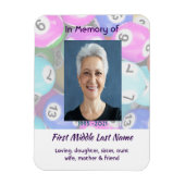 Celebration of Life Keepsake invite Bingo Game Magneet (Verticaal)