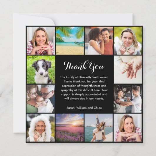 Celebration of Life Memorial 12 Photo Bedankkaart (Voorkant)