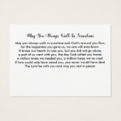 Celebration of Life Memorial 3 Foto Gebed Kaarten Visitekaartje (Achterkant)