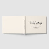 Celebration of Life Memorial–Elegant Minimal Beige Gastenboek (Volledig)