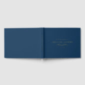 Celebration of Life Memorial–Elegant Minimal Blue Gastenboek (Volledig)