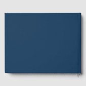 Celebration of Life Memorial–Elegant Minimal Blue Gastenboek (Achterkant)