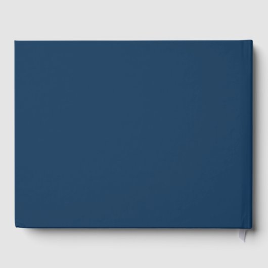 Celebration of Life Memorial–Elegant Minimal Blue Gastenboek (Achterkant)