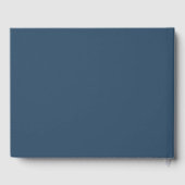 Celebration of Life Memorial–Elegant Minimal Blue Gastenboek (Achterkant)