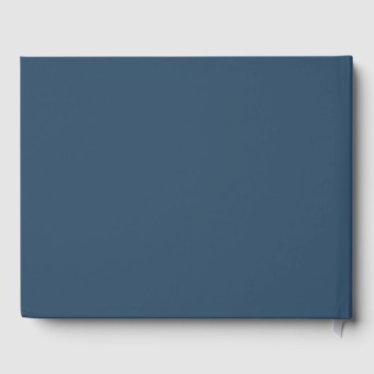 Celebration of Life Memorial–Elegant Minimal Blue Gastenboek (Achterkant)