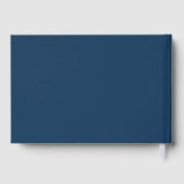 Celebration of Life Memorial–Elegant Minimal Blue Gastenboek (Achterkant)