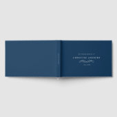 Celebration of Life Memorial–Elegant Minimal Blue Gastenboek (Volledig)