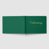 Celebration of Life Memorial–Elegant Minimal Green Gastenboek (Volledig)