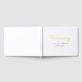 Celebration of Life Memorial–Elegant Minimal White Gastenboek (Volledig)