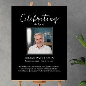 Celebration of Life Memorial Foto Zwart Aangepast Acryl Bord