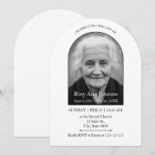 Celebration of Life Memorial Funeral Invitation Kaart (Voorkant / Achterkant)