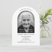 Celebration of Life Memorial Funeral Invitation Kaart (Staand voorkant)
