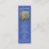 Celebration of Life Memorial Sympathy Prayer Kaart Contactkaartje (Voorkant)
