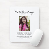 Celebration Of Life Modern Memorial Keepsake Muismat (Met muis)