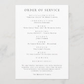 Celebration of Life Modern Memorial Photo Funeral Programmakaart (Achterkant)